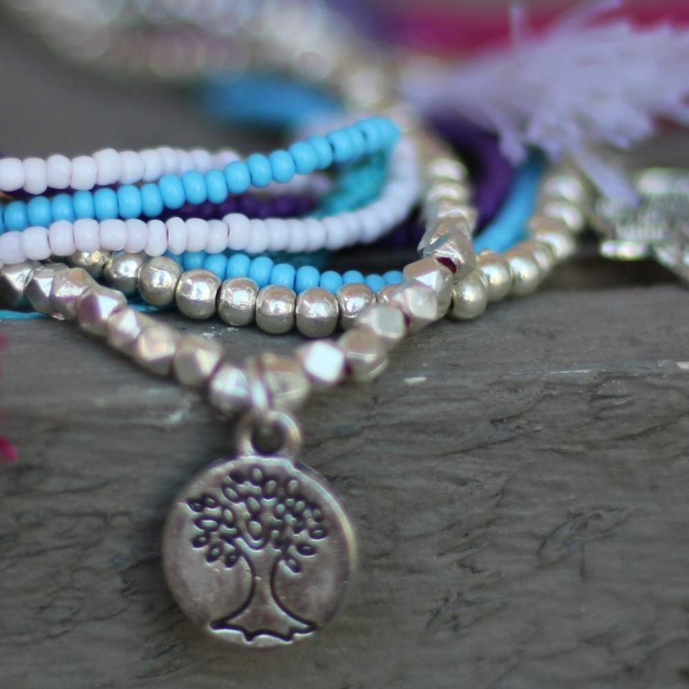 🚨SALE🚨 Beaded Charm OM YIN YANG Bracelet Tassel